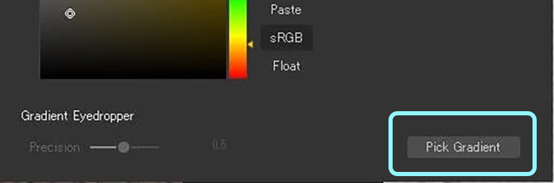 substance designer Gradient Mapのピッカー
